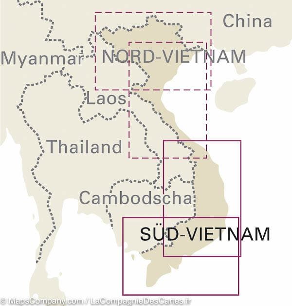 Vietnam, Zuid- | landkaart, wegenkaart 1:600.000 9783831773251  Reise Know-How Verlag WMP, World Mapping Project  Landkaarten en wegenkaarten Vietnam