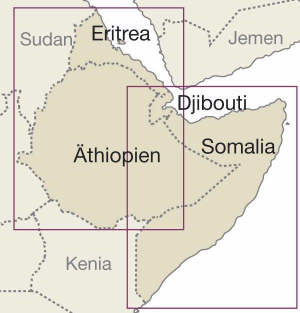 Ethiopië landkaart, wegenkaart 1:1.800.000 9783831773268  Reise Know-How Verlag WMP, World Mapping Project  Landkaarten en wegenkaarten Ethiopië, Somalië, Eritrea