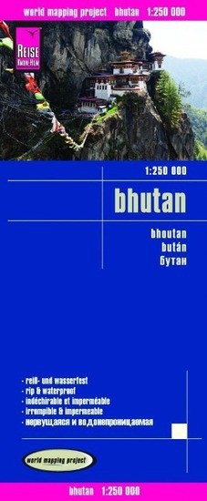 Bhutan landkaart, wegenkaart 1:250.000 9783831773336  Reise Know-How Verlag WMP, World Mapping Project  Landkaarten en wegenkaarten Bhutan en Sikkim
