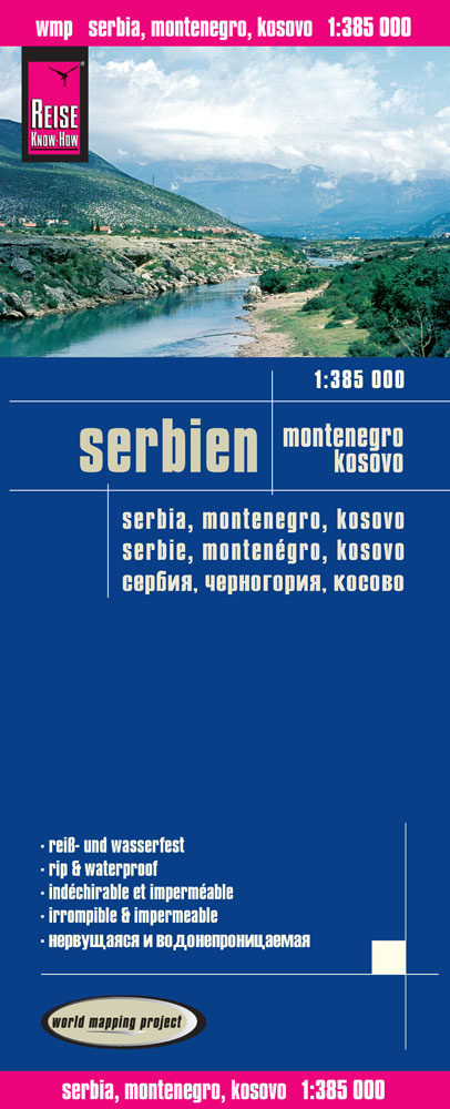 Servië-Montenegro landkaart, wegenkaart 1:385.000 9783831773459  Reise Know-How Verlag WMP, World Mapping Project  Landkaarten en wegenkaarten Servië, Bosnië-Hercegovina, Kosovo