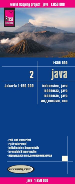 Java landkaart, wegenkaart 1:650.000 9783831773565  Reise Know-How Verlag WMP, World Mapping Project  Landkaarten en wegenkaarten Java
