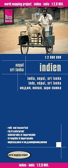 landkaart, wegenkaart India 1:2.900.000 9783831773763  Reise Know-How Verlag WMP Polyart  Landkaarten en wegenkaarten India