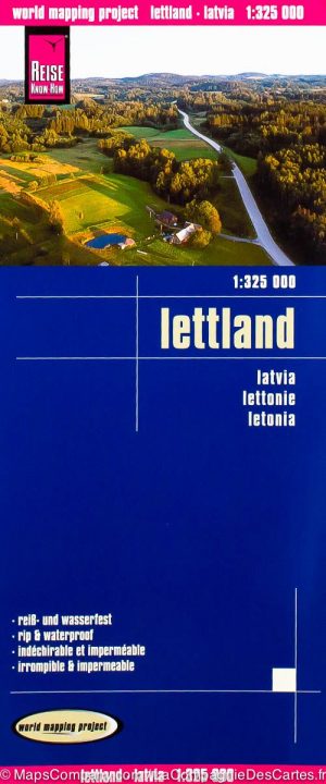 Letland landkaart, wegenkaart 1:325.000 9783831773787  Reise Know-How Verlag WMP, World Mapping Project  Landkaarten en wegenkaarten Riga & Letland