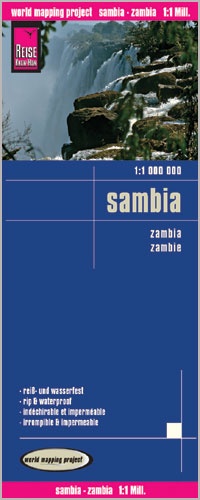 landkaart, wegenkaart Zambia 1:1.000.000 9783831773909  Reise Know-How Verlag WMP Polyart  Landkaarten en wegenkaarten Angola, Zimbabwe, Zambia, Mozambique, Malawi