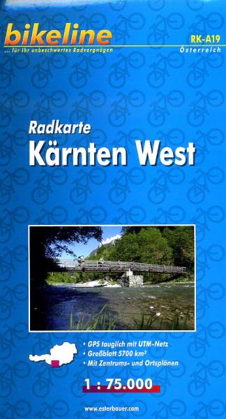 RKÖ-19 Kärnten West 1:100.000 9783850000154  Esterbauer Bikeline Radkarten  Fietskaarten Karinthië