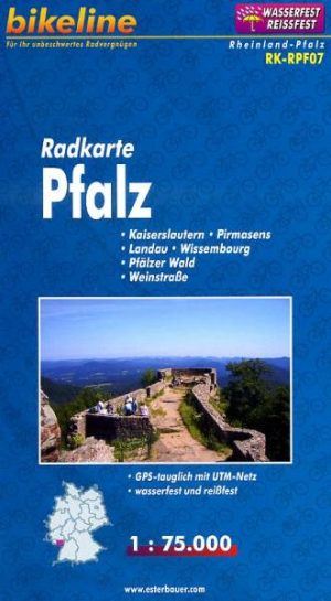 RK-RPF07  Pfalz 1:75.000 9783850002899  Esterbauer Bikeline Radkarten  Fietskaarten Pfalz, Deutsche Weinstrasse, Rheinhessen