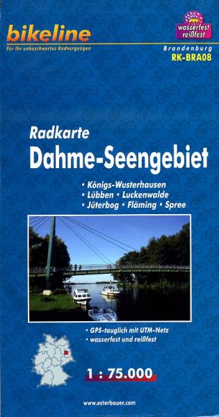 RK-BRA08  Dahme-Seengebiet 1:75.000 9783850003063  Esterbauer Bikeline Radkarten  Fietskaarten Brandenburg & Sachsen-Anhalt