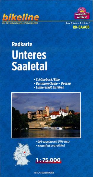 RK-SAA06  Unteres Saaletal 1:75.000 9783850003186  Esterbauer Bikeline Radkarten  Fietskaarten Brandenburg & Sachsen-Anhalt