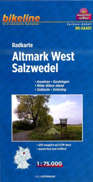 RK-SAA01  Altmark West  1:75.000 9783850003490  Esterbauer Bikeline Radkarten  Fietskaarten Brandenburg & Sachsen-Anhalt