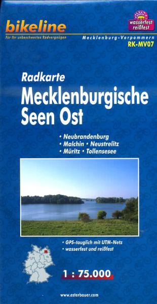 RK-MV07  Mecklenburgische Seen Ost  | fietskaart 1:75.000 9783850003520  Esterbauer Bikeline Radkarten  Fietskaarten Mecklenburg-Vorpommern