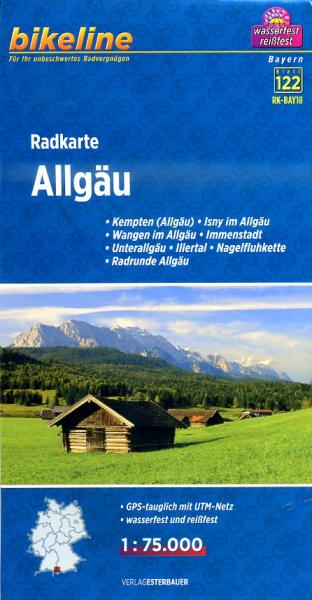 RK-BAY18 Allgäu 1:75.000 9783850003933  Esterbauer Bikeline Radkarten  Fietskaarten Beierse Alpen