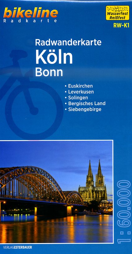 RW-K1  Köln - Bonn 9783850004039  Esterbauer Bikeline Radkarten  Fietskaarten Aken, Keulen en Bonn