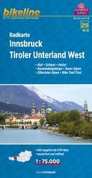 RK-A12  Innsbruck, Tiroler Unterland West  1:75.000 9783850004084  Esterbauer Bikeline Radkarten  Fietskaarten Tirol
