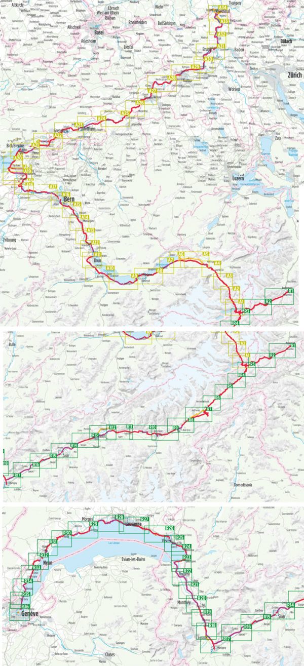 Bikeline Rhone-Radweg, Aare-Radweg | fietsgids 9783850006866  Esterbauer Bikeline  Fietsgidsen Zwitserland