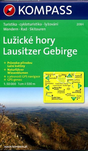 wandelkaart  KP-2084  Lausitzer Gebirge 1:50.000 | Kompass 9783850262125  Kompass Wandelkaarten   Wandelkaarten Reuzengebergte, Noord-Tsjechië