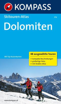 Skitouren-Atlas Dolomiten 9783850264235  Kompass   Wintersport Zuid-Tirol, Dolomieten