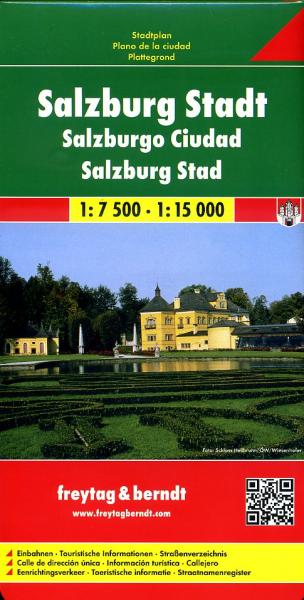 Salzburg | stadsplattegrond 9783850841184  Freytag & Berndt   Stadsplattegronden Salzburger Land & Stiermarken