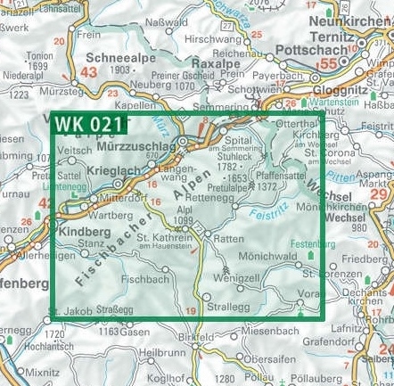 WK-021  Fischbacher Alpen wandelkaart 1:50.000 9783850847025  Freytag & Berndt WK 1:50.000  Wandelkaarten Salzburger Land & Stiermarken