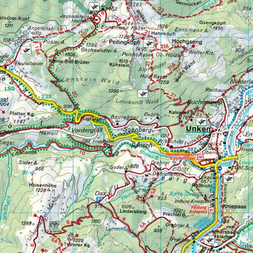 WK-151  Zillertal,Tuxer Voralpen,Jenbach,Schwaz wandelkaart 1:50.000 9783850847513  Freytag & Berndt WK 1:50.000  Wandelkaarten Tirol