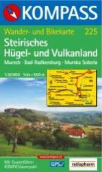 wandelkaart KP-225 Steirisches Hügel und Vulkanland | Kompass 9783854918660  Kompass Wandelkaarten Kompass Oostenrijk  Wandelkaarten Salzburger Land & Stiermarken