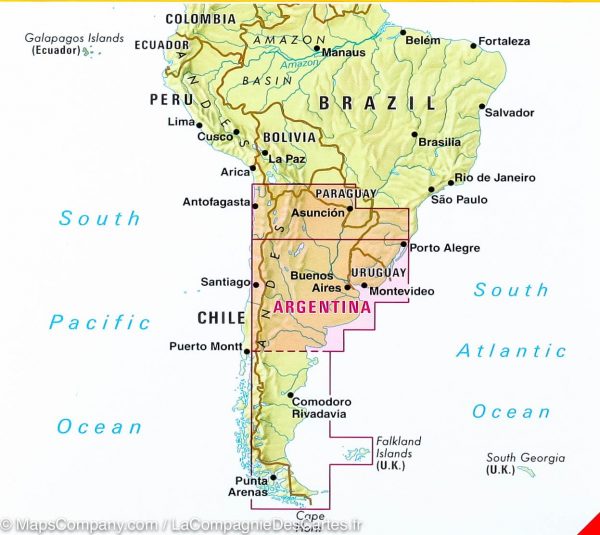 Argentinie, Noord- / Uruguay | wegenkaart - overzichtskaart 1:2.500.000 9783865740847  Nelles Nelles Maps  Landkaarten en wegenkaarten Argentinië, Paraguay, Uruguay