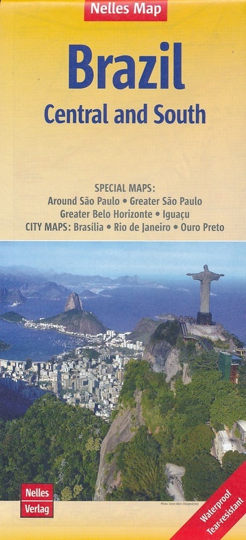 Brazil Central & South | wegenkaart - overzichtskaart Zuid & Centraal Brazilië 9783865740922  Nelles Nelles Maps  Landkaarten en wegenkaarten Brazilië