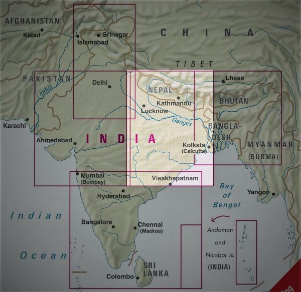 India 03: Oost  | wegenkaart - overzichtskaart 1:1.500.000 9783865742759  Nelles Nelles Maps  Landkaarten en wegenkaarten Noordoost-India