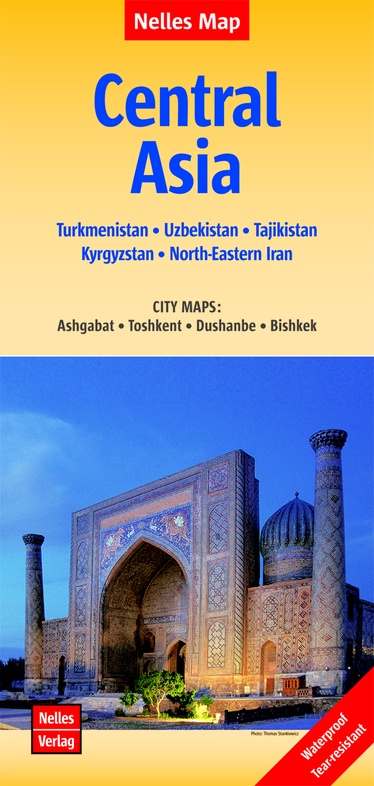 Central Asia | wegenkaart - overzichtskaart 1:1.750.000 9783865742988  Nelles Nelles Maps  Landkaarten en wegenkaarten Zijderoute (de landen van de)