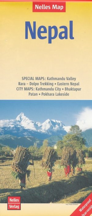 Nepal | wegenkaart - overzichtskaart 1:480.000 / 1.500.000 9783865744821  Nelles Nelles Maps  Landkaarten en wegenkaarten Nepal
