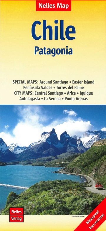 Chili | wegenkaart - overzichtskaart 1:2.500.000 9783865746139  Nelles Nelles Maps  Landkaarten en wegenkaarten Chili