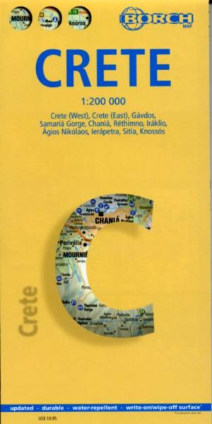 Kreta 1:200.000 | geplastificeerde wegenkaart 9783866093935  Berndtson / Borch   Landkaarten en wegenkaarten Kreta