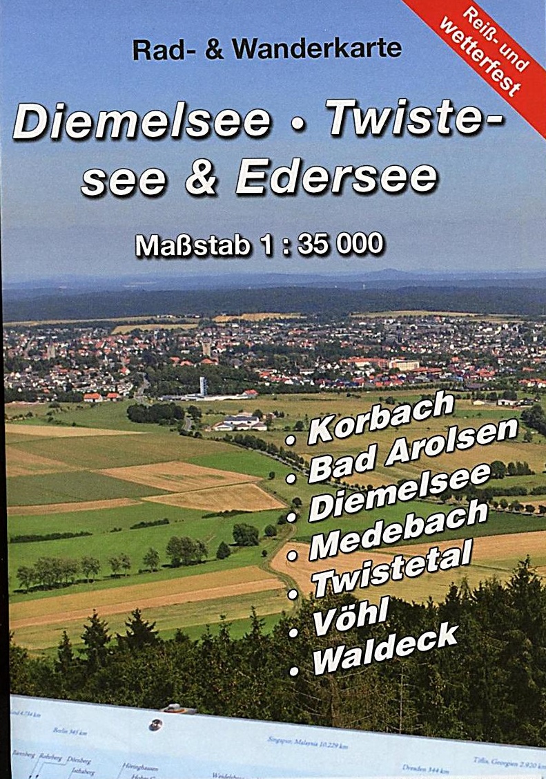 Diemelsee - Twistesee - Edersee 1:35.000 9783869731247  KKV Kartographische Kommunale Verlagsgesellschaft   Wandelkaarten Noord- en Midden-Hessen, Kassel