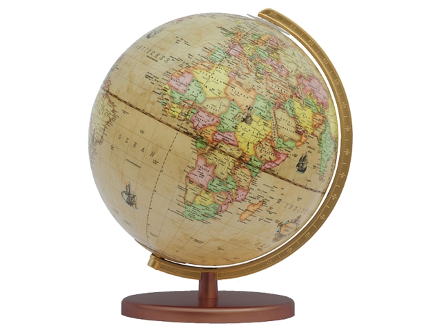 wereldbol 603016  Renaissance globe 30 cm 9783871295300  Columbus Globes / Wereldbollen  Globes Wereld als geheel