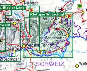 Klettgau, Wutachtal  1:35.000 * 9783890217512  LVA BW   Wandelkaarten Zwarte Woud
