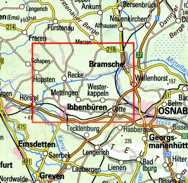 Nördliches Tecklenburger Land | wandelkaart 1:25.000 9783897105577  Bonifatius   Wandelkaarten Teutoburger Woud & Ostwestfalen