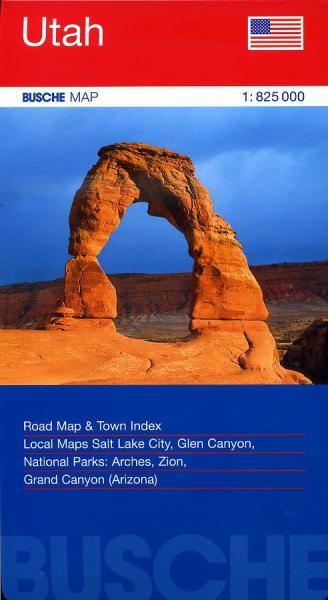 Utah 1:825.000 9783897641396  Busche   Landkaarten en wegenkaarten Colorado, Arizona, Utah, New Mexico