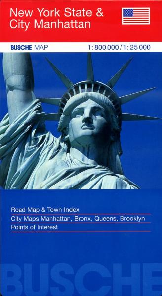 New York State 1:800.000 9783897641754  Busche   Landkaarten en wegenkaarten New York, Pennsylvania, Washington DC