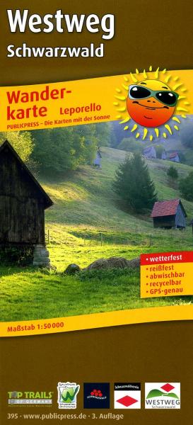 Westweg (Schwarzwald - Zwarte Woud) 9783899203950  Publicpress Wandelkaarten - mit der Sonne  Lopen naar Rome, Wandelkaarten Zwarte Woud