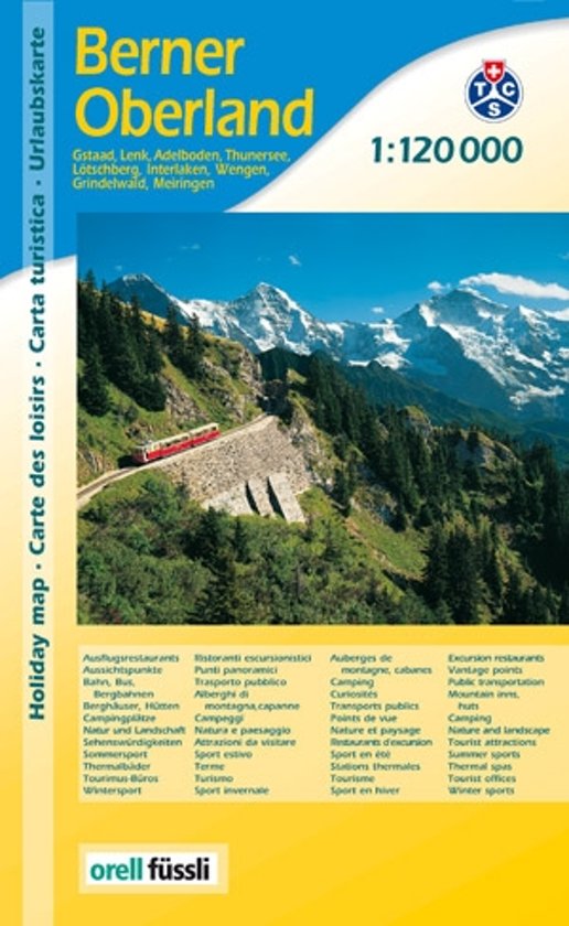 Berner Oberland 1:120.000 | MPA 9783905706949  Orell Füssli MPA  Landkaarten en wegenkaarten Berner Oberland