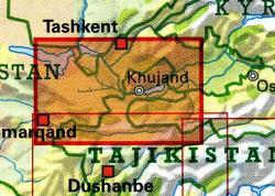 Northern Tajikistan 1:500.000 9783906593456 Orell Füssli Gecko Maps   Landkaarten en wegenkaarten Zijderoute (de landen van de)