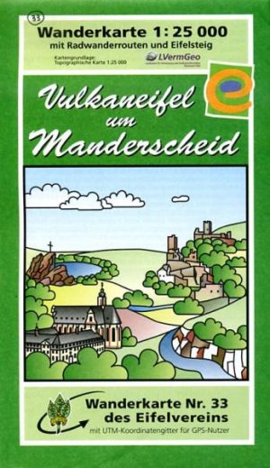 wandelkaart EV-33  Vulkaneifel um Manderscheid 1:25.000 9783921805701  Eifelverein Wandelkaarten Eifel  Wandelkaarten Eifel