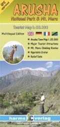 Mount Arusha / Mount Meru wandelkaart 1:50.000 9783927468276  Harms   Wandelkaarten Tanzania, Zanzibar