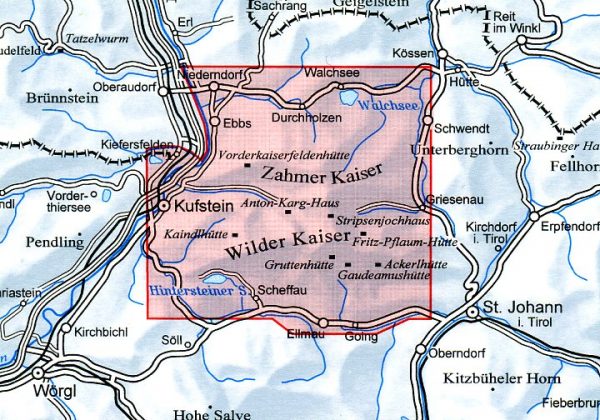 wandelkaart AV-08 Kaisergebirge [2016] Alpenverein 9783928777230  AlpenVerein Alpenvereinskarten  Wandelkaarten Tirol