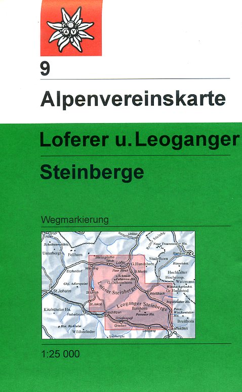 wandelkaart AV-09  Loferer und Leoganger Steinberge [2018] Alpenverein 9783928777247  AlpenVerein Alpenvereinskarten  Wandelkaarten Salzburger Land & Stiermarken
