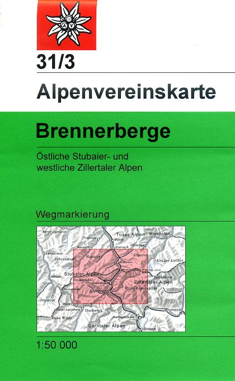 wandelkaart AV-31/3  Brennerberge [2018] Alpenverein 9783928777513  AlpenVerein Alpenvereinskarten  Wandelkaarten Tirol
