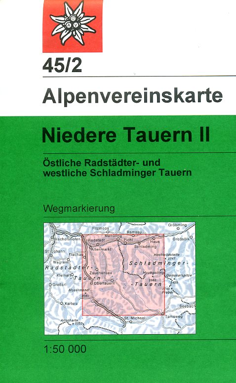 wandelkaart AV-45/2 Niedere Tauern II [2016] Alpenverein 9783928777810  AlpenVerein Alpenvereinskarten  Wandelkaarten Salzburger Land & Stiermarken
