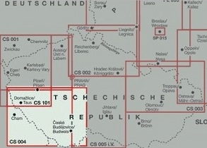 CS-004 Südliches Egerland-Böhmerwald 1:200.000 9783931103040  Höfer Verlag   Landkaarten en wegenkaarten Boheemse Woud, Zuidwest-Tsjechië
