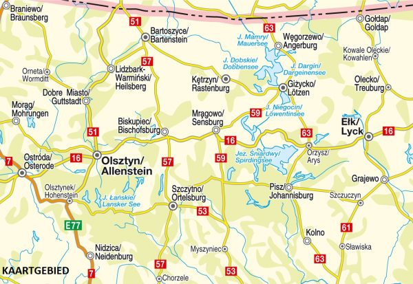 PL-010  Südliches Ostpreußen, wegenkaart Mazurië 9783931103255  Höfer Verlag   Landkaarten en wegenkaarten Noordoost-Polen met Mazurië