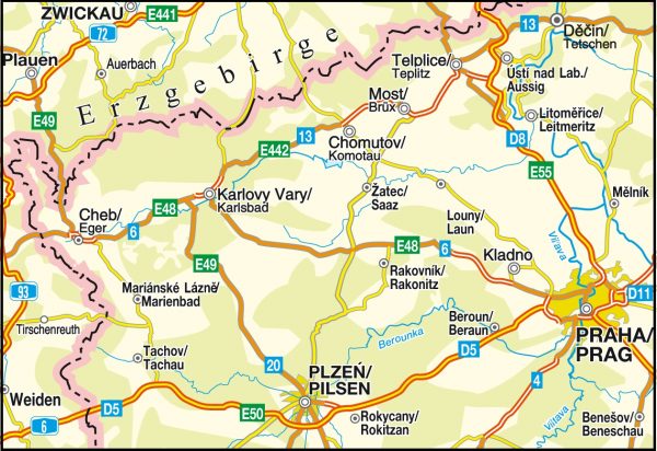 CS-001 Egerland, Nordböhmen 1:200.000 9783931103606  Höfer Verlag   Landkaarten en wegenkaarten Boheemse Woud, Zuidwest-Tsjechië, Reuzengebergte, Noord-Tsjechië