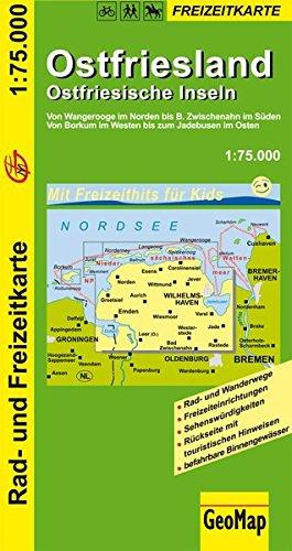 Ostfriesland/Ostfriesische Inseln 1:75.000 9783933671899  GeoMap   Fietskaarten Ostfriesland